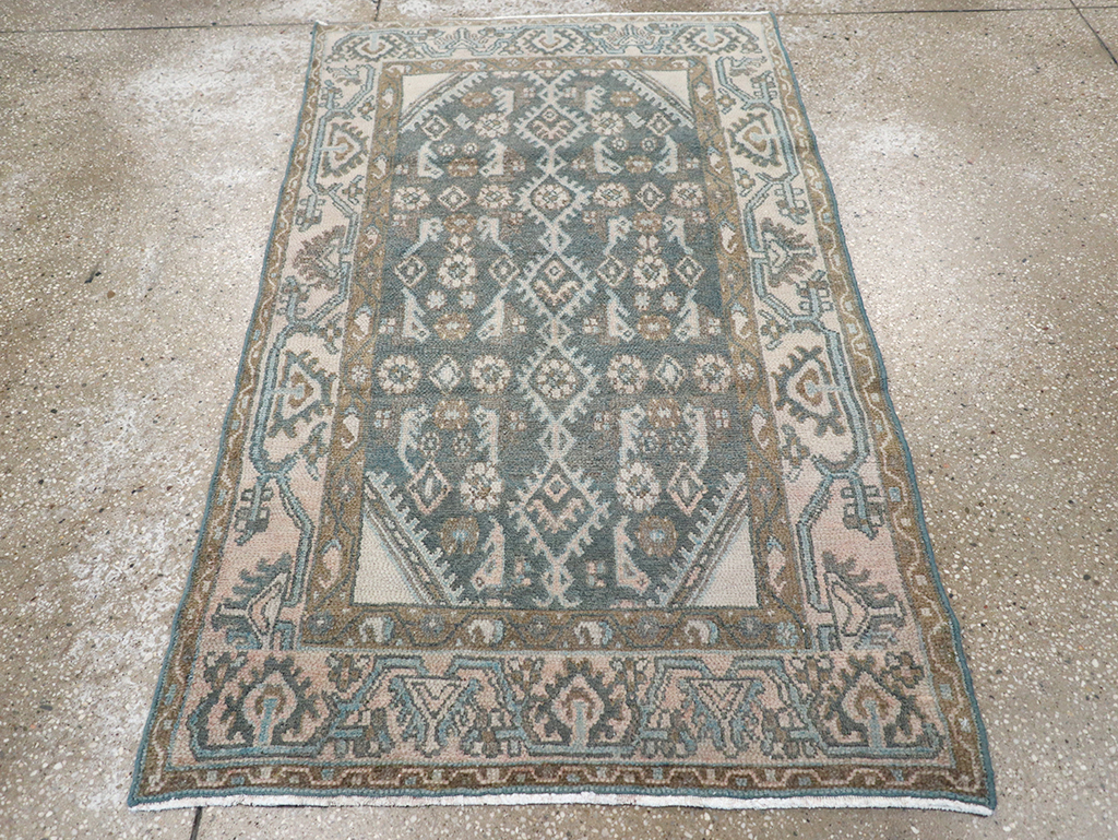 Vintage Persian Malayer Throw Rug, No.32808 - Gsblank