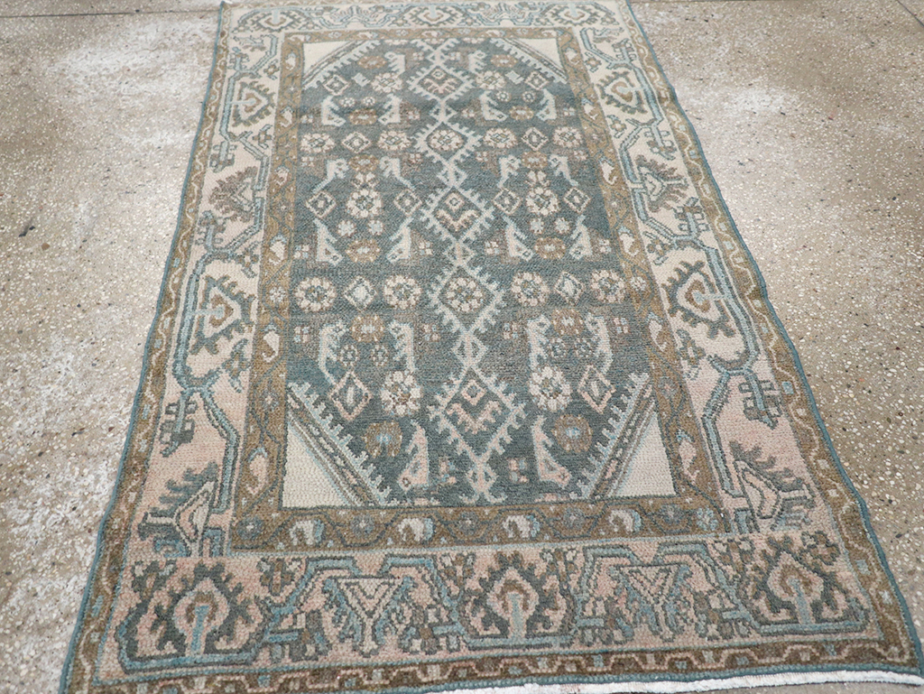 Vintage Persian Malayer Throw Rug, No.32808 - Gsblank