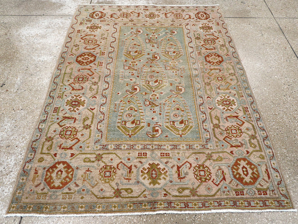 Vintage Persian Malayer Throw Rug, No.32809 - Gsblank