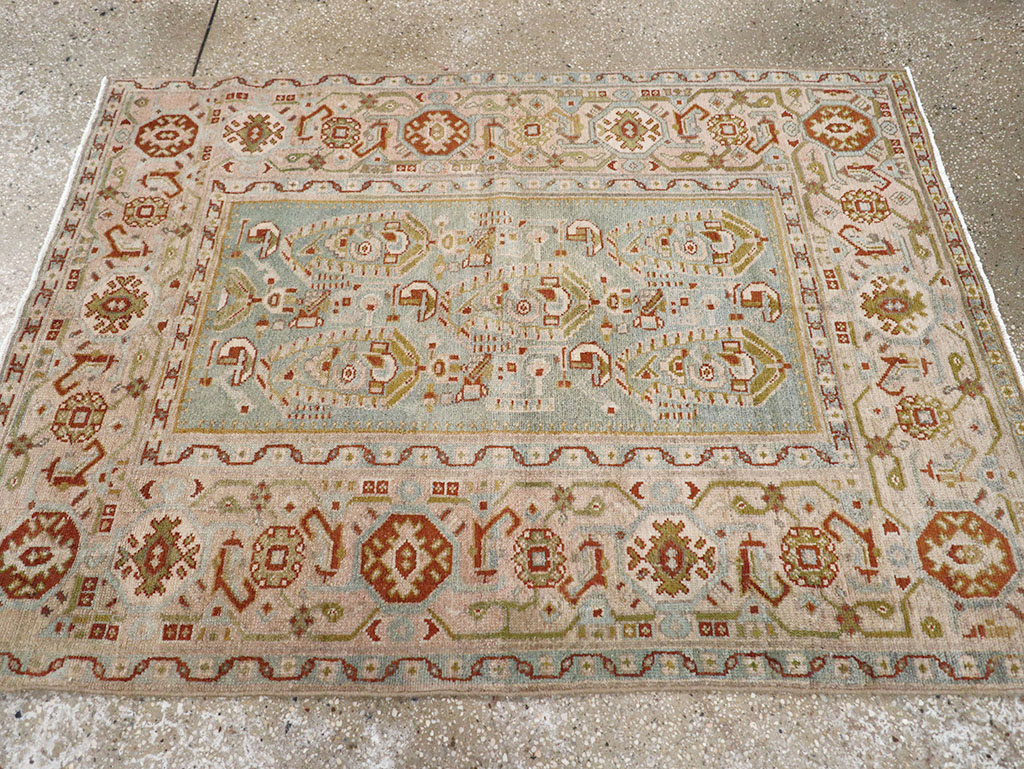 Vintage Persian Malayer Throw Rug, No.32809 - Gsblank