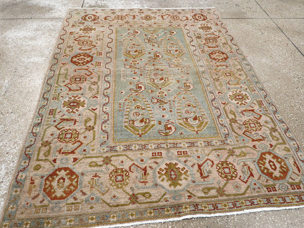 Vintage Persian Malayer Throw Rug, No.32809 - Gsblank