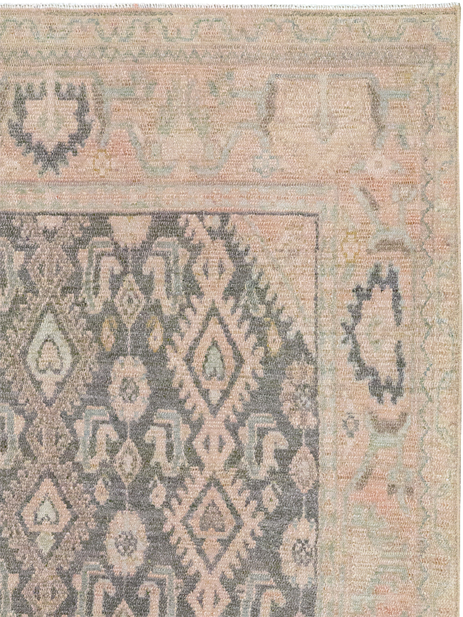 Vintage Persian Malayer Throw Rug, No.32810 - Gsblank