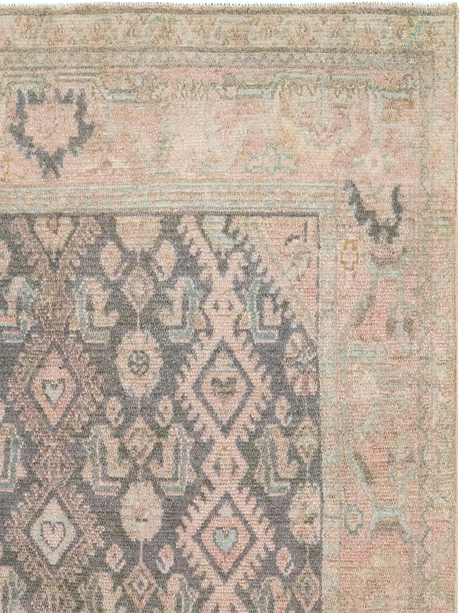 Vintage Persian Malayer Throw Rug, No.32810 - Gsblank