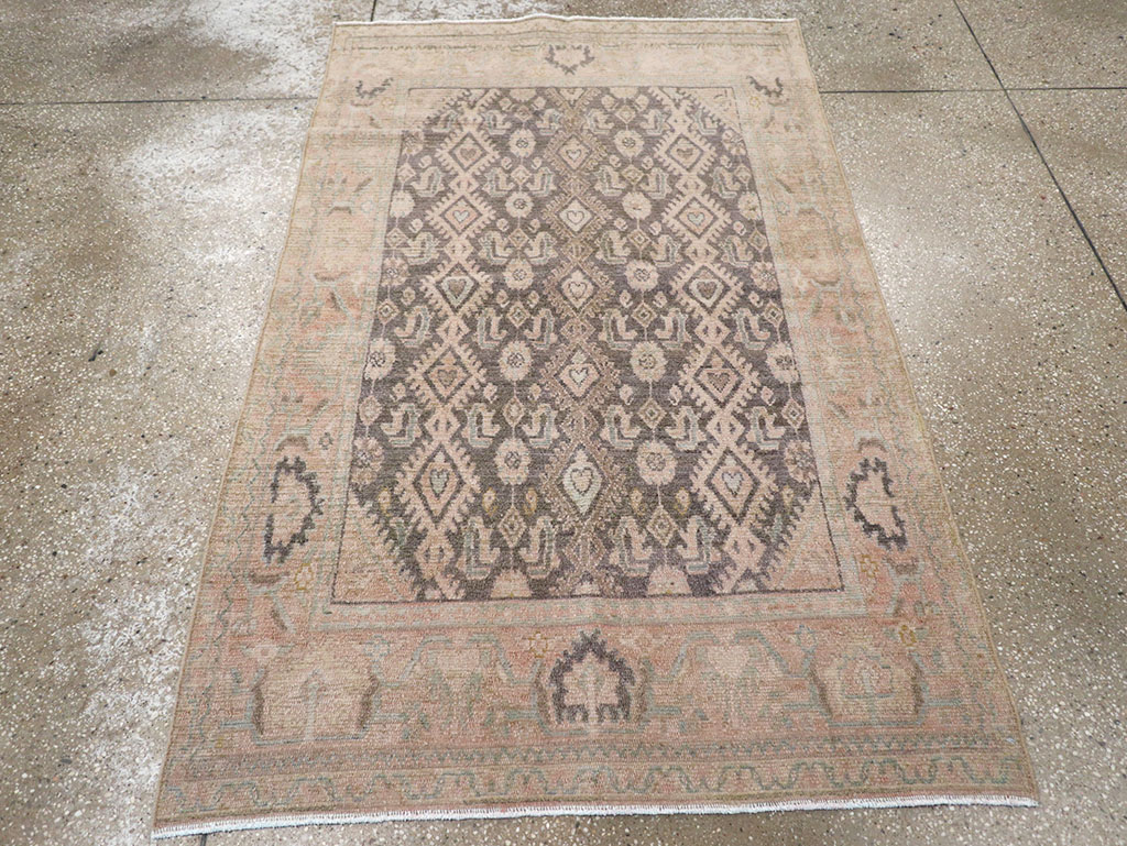 Vintage Persian Malayer Throw Rug, No.32810 - Gsblank