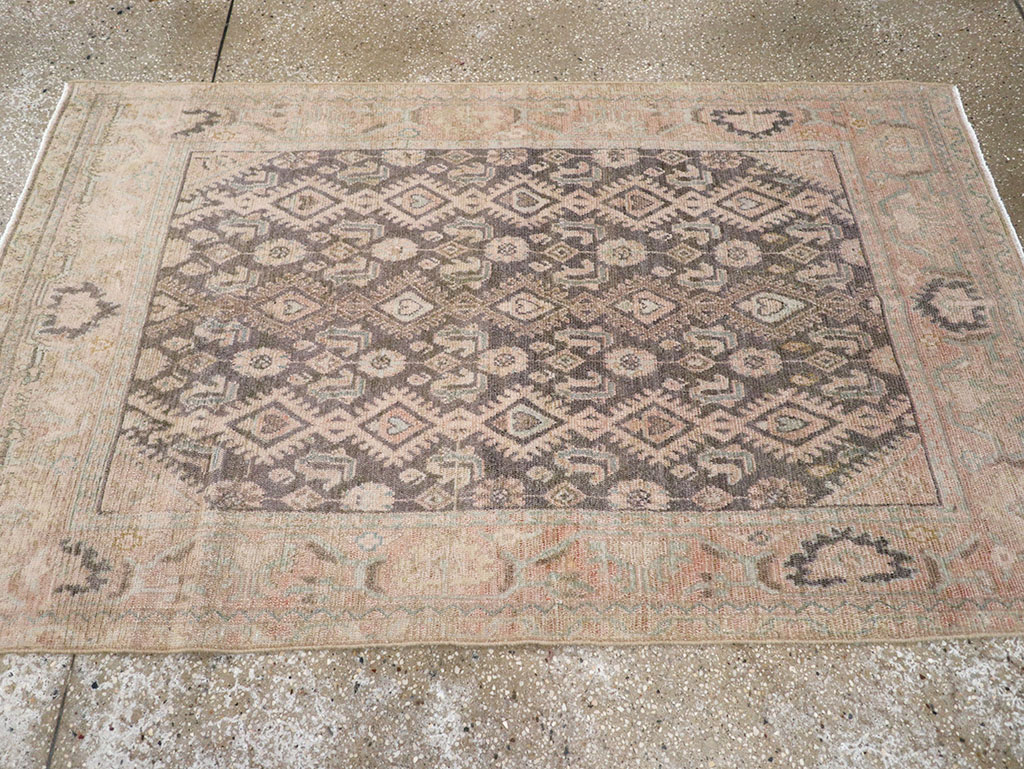 Vintage Persian Malayer Throw Rug, No.32810 - Gsblank