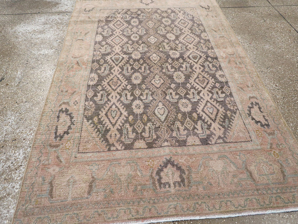Vintage Persian Malayer Throw Rug, No.32810 - Gsblank