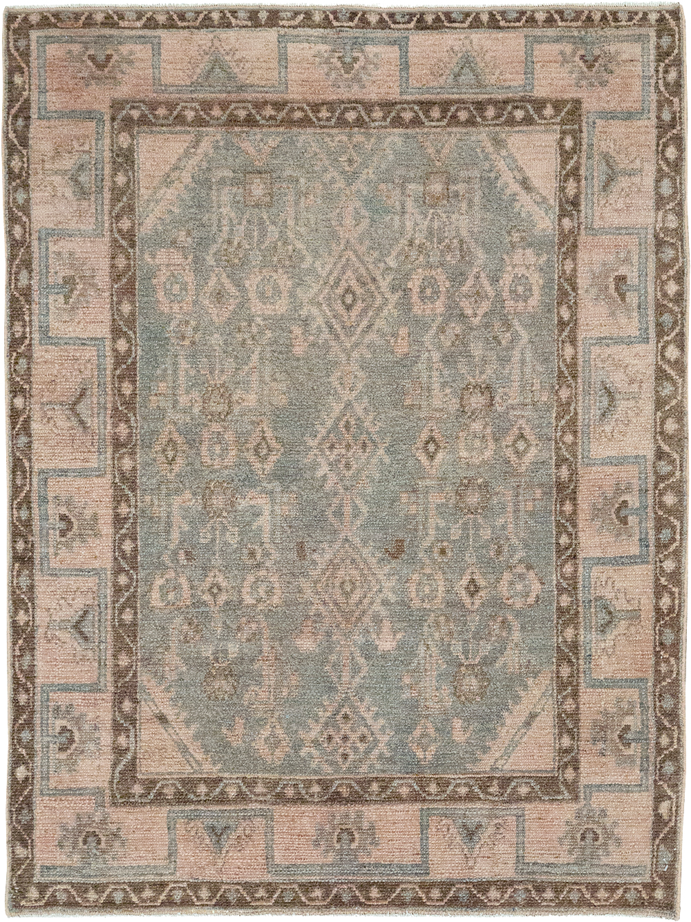 Vintage Persian Malayer Throw Rug, No.32811 - Gsblank