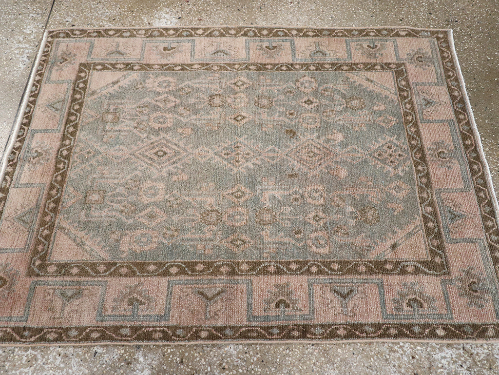 Vintage Persian Malayer Throw Rug, No.32811 - Gsblank