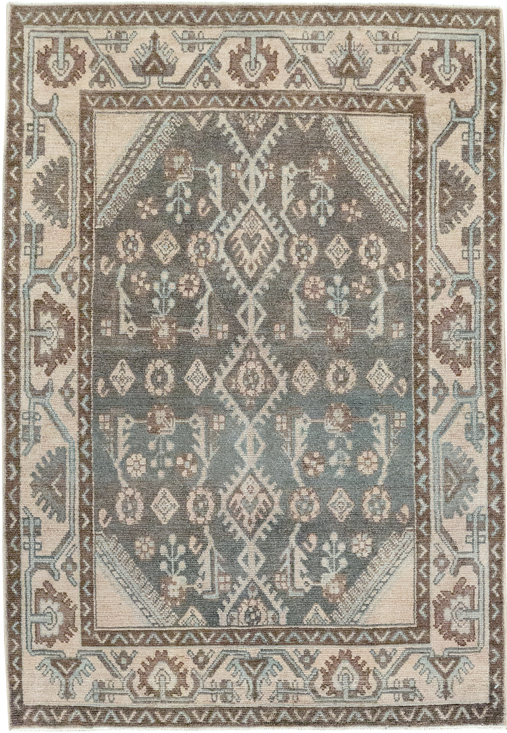 Vintage Persian Malayer Throw Rug, No.32812 - Gsblank
