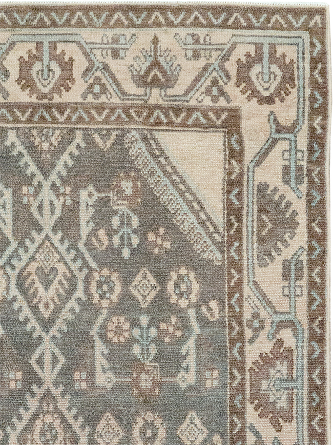 Vintage Persian Malayer Throw Rug, No.32812 - Gsblank