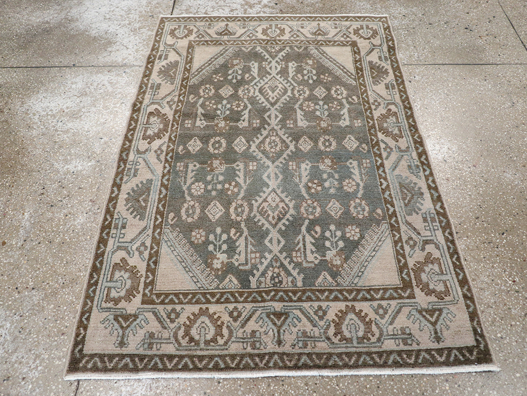Vintage Persian Malayer Throw Rug, No.32812 - Gsblank