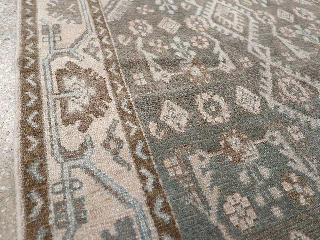 Vintage Persian Malayer Throw Rug, No.32812 - Gsblank