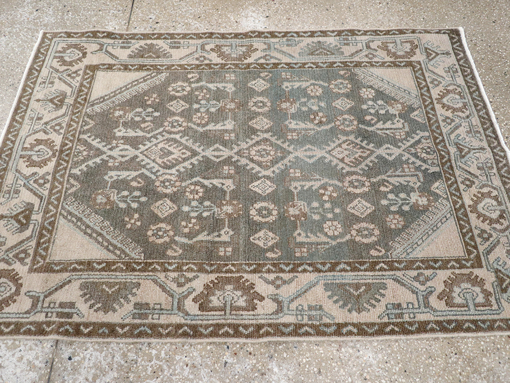 Vintage Persian Malayer Throw Rug, No.32812 - Gsblank