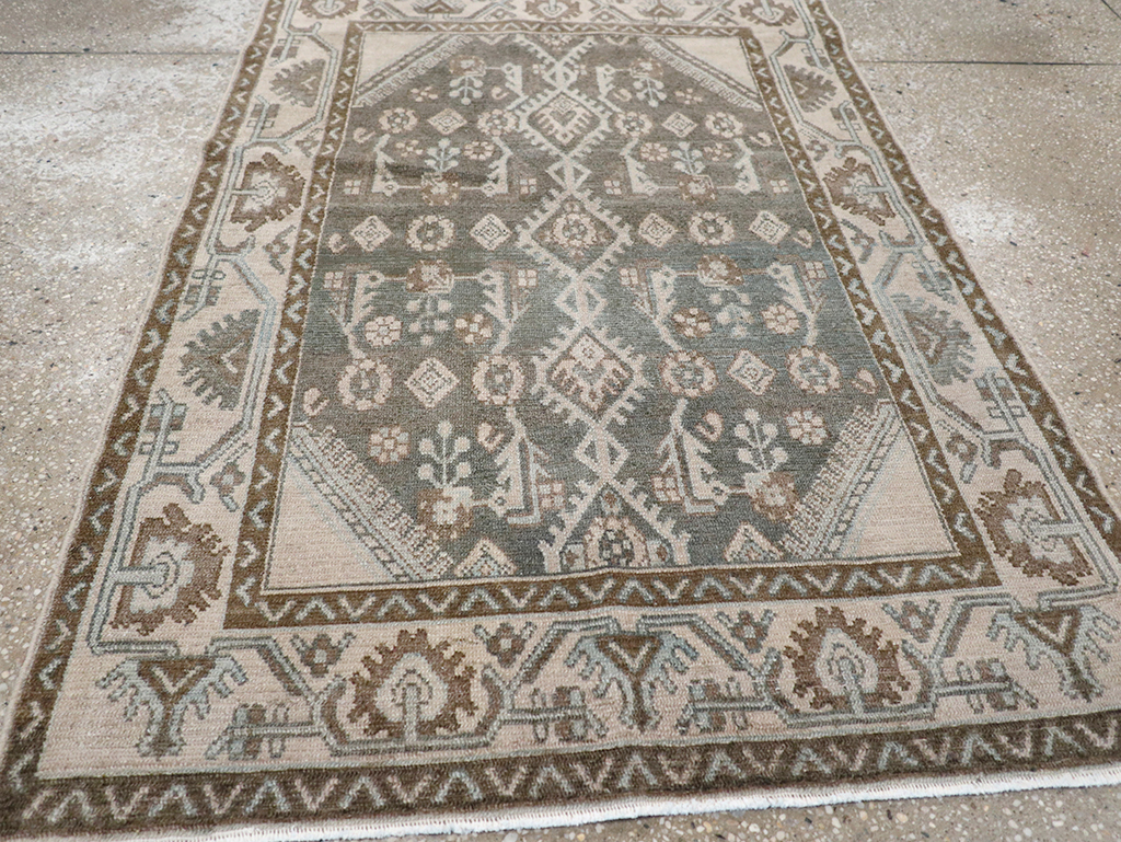 Vintage Persian Malayer Throw Rug, No.32812 - Gsblank