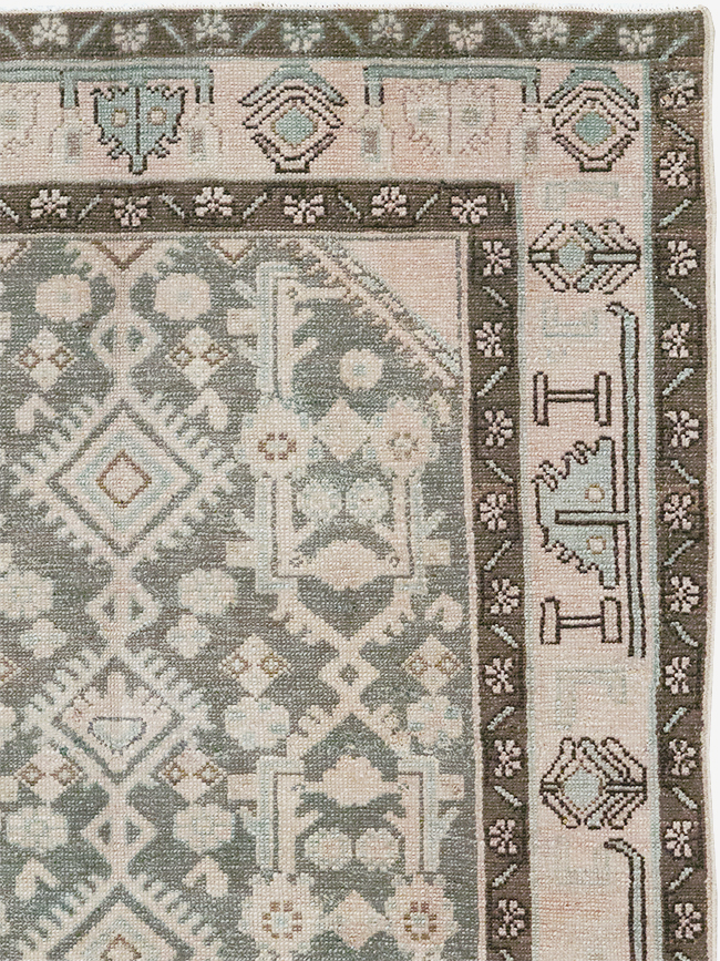 Vintage Persian Malayer Throw Rug, No.32813 - Gsblank