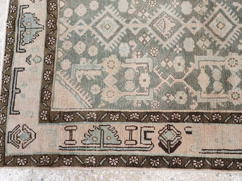 Vintage Persian Malayer Throw Rug, No.32813 - Gsblank