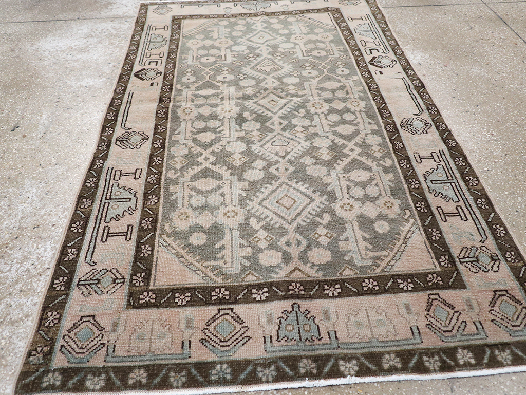 Vintage Persian Malayer Throw Rug, No.32813 - Gsblank