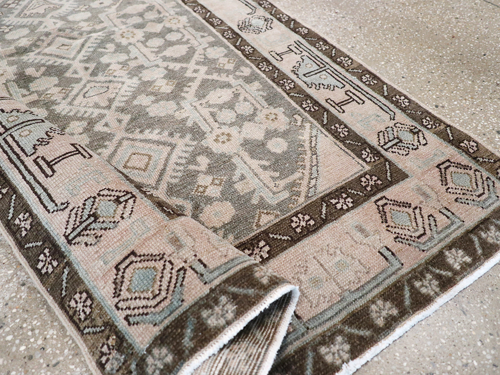 Vintage Persian Malayer Throw Rug, No.32813 - Gsblank