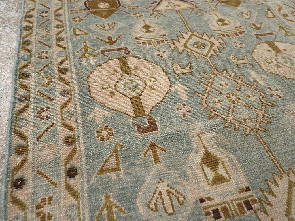 Vintage Persian Malayer Throw Rug, No.32815 - Gsblank