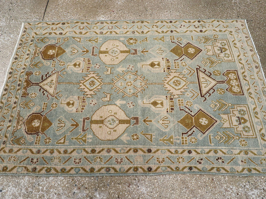 Vintage Persian Malayer Throw Rug, No.32815 - Gsblank
