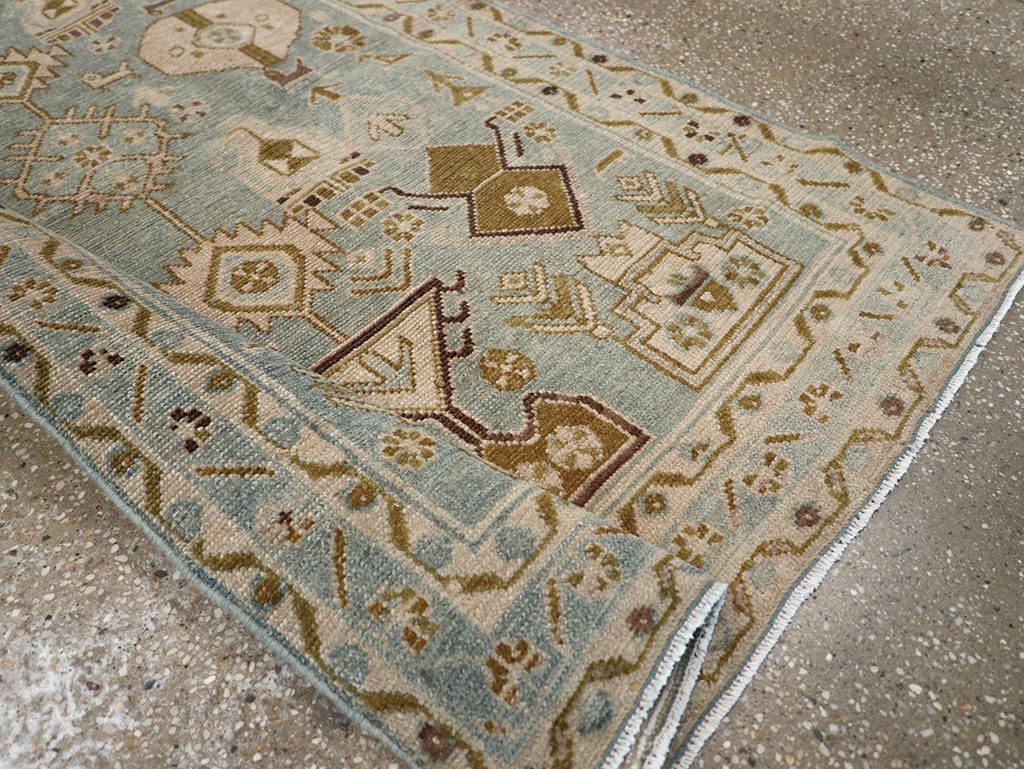 Vintage Persian Malayer Throw Rug, No.32815 - Gsblank