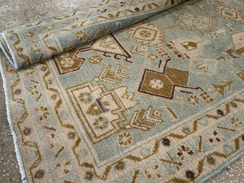 Vintage Persian Malayer Throw Rug, No.32815 - Gsblank