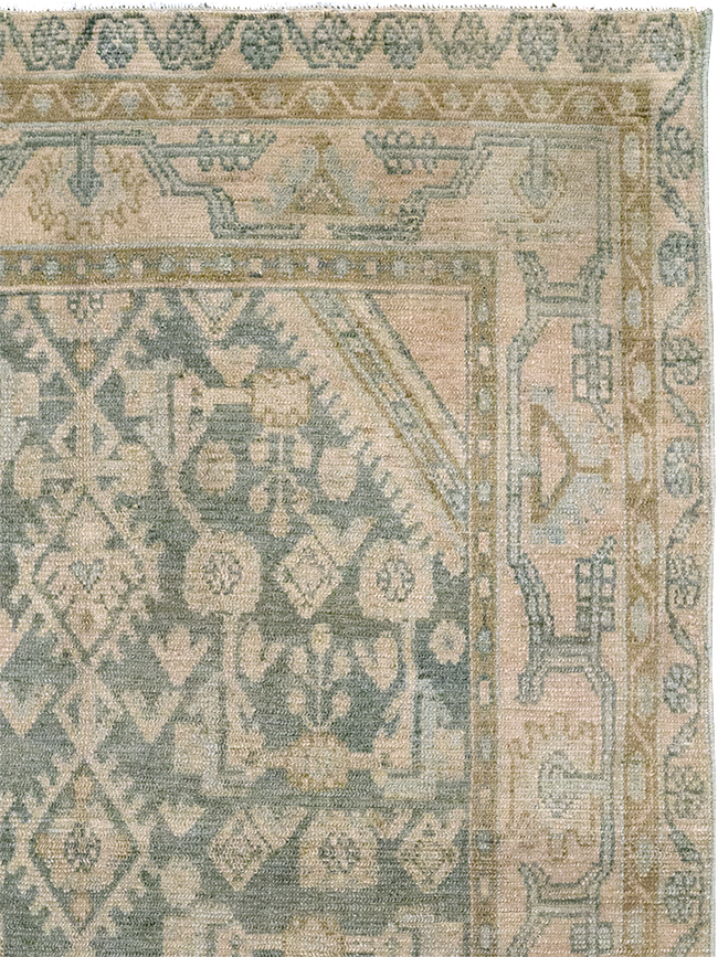 Vintage Persian Malayer Throw Rug, No.32816 - Gsblank