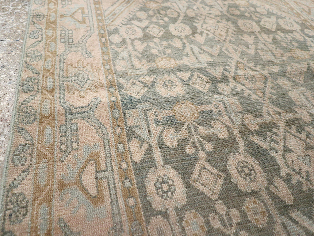 Vintage Persian Malayer Throw Rug, No.32816 - Gsblank