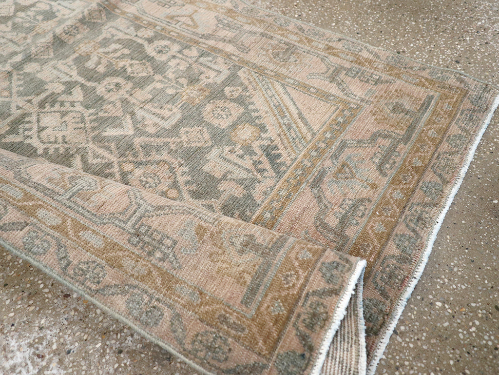 Vintage Persian Malayer Throw Rug, No.32816 - Gsblank