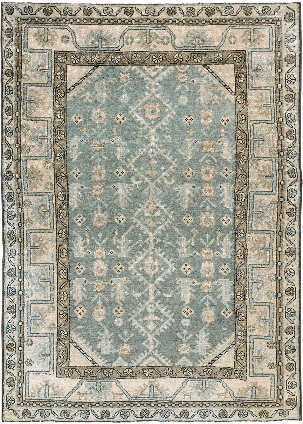 Vintage Persian Malayer Throw Rug, No.32817 - Gsblank