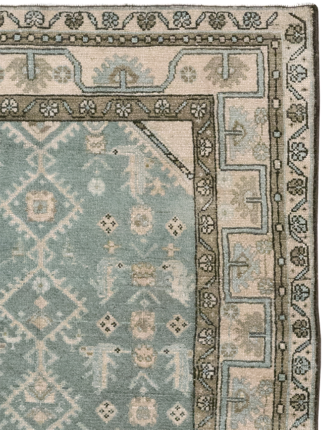 Vintage Persian Malayer Throw Rug, No.32817 - Gsblank