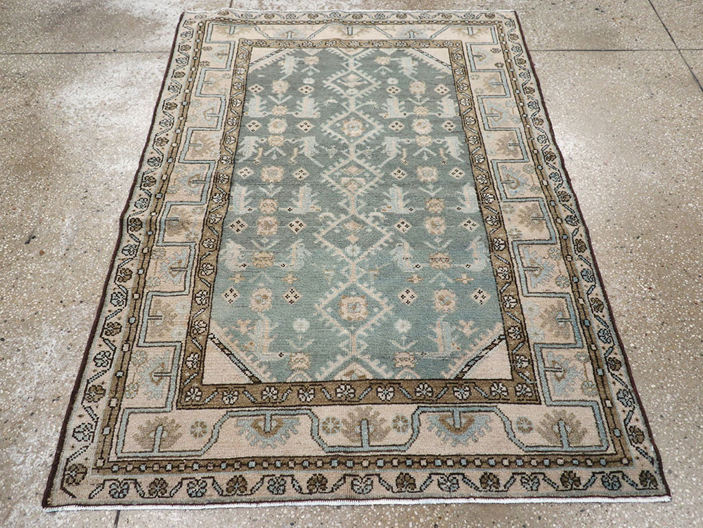 Vintage Persian Malayer Throw Rug, No.32817 - Gsblank