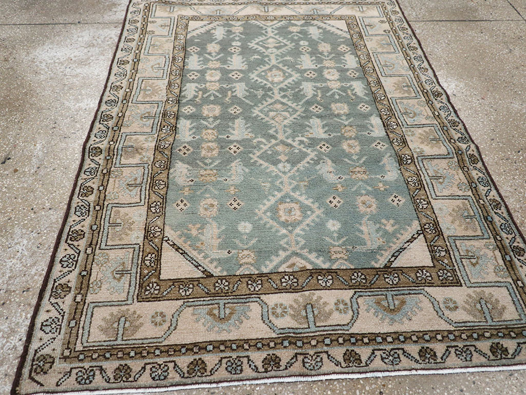 Vintage Persian Malayer Throw Rug, No.32817 - Gsblank
