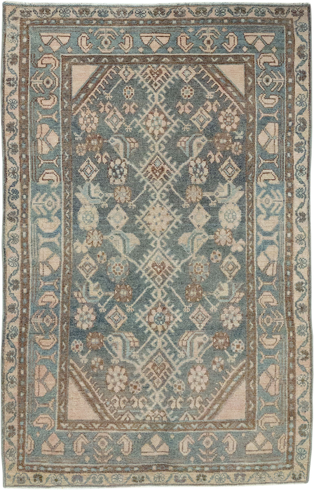 Vintage Persian Malayer Throw Rug, No.32818 - Gsblank