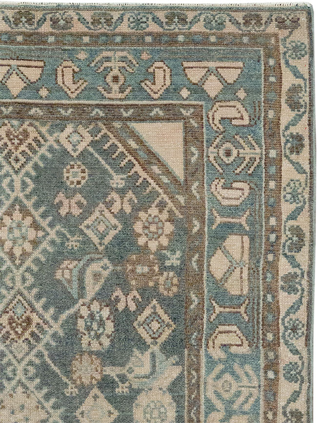 Vintage Persian Malayer Throw Rug, No.32818 - Gsblank