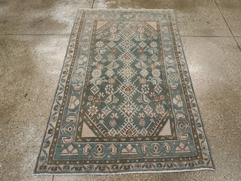Vintage Persian Malayer Throw Rug, No.32818 - Gsblank