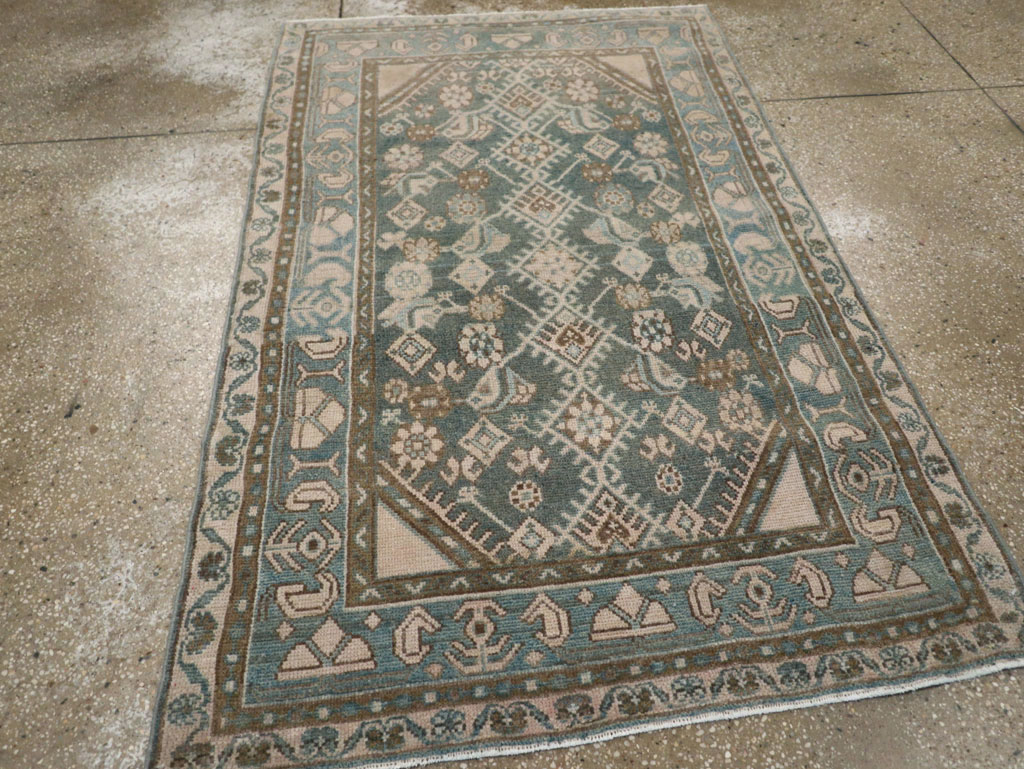 Vintage Persian Malayer Throw Rug, No.32818 - Gsblank