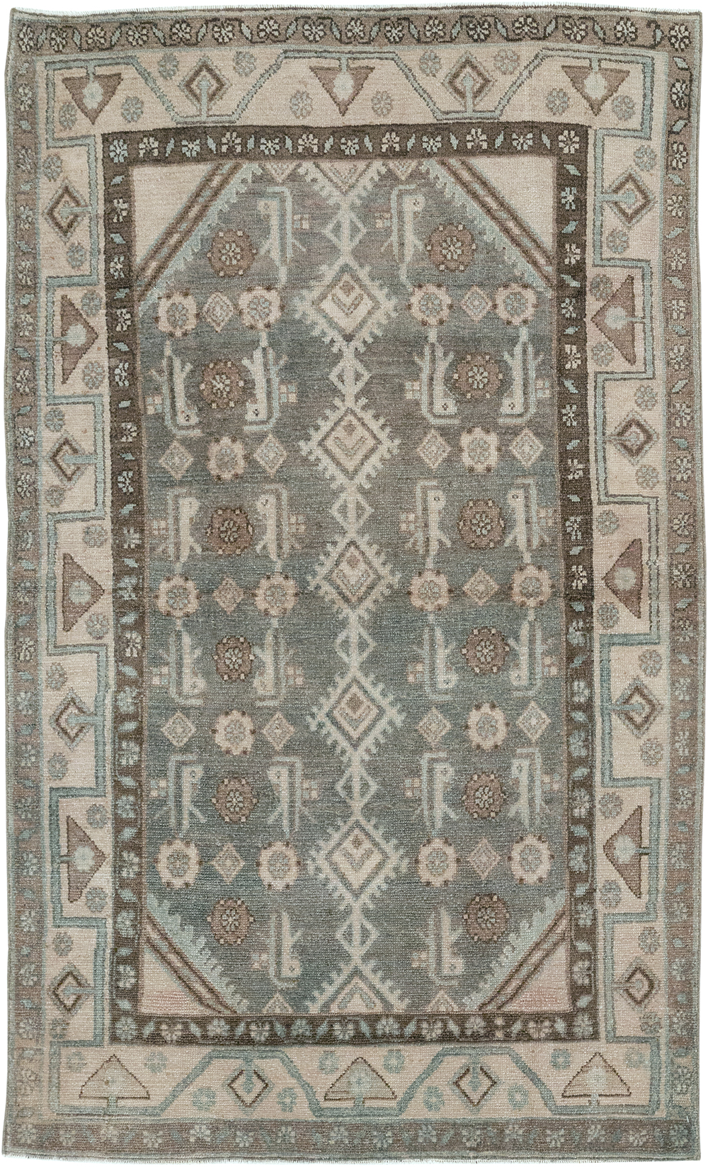Vintage Persian Malayer Throw Rug, No.32819 - Gsblank