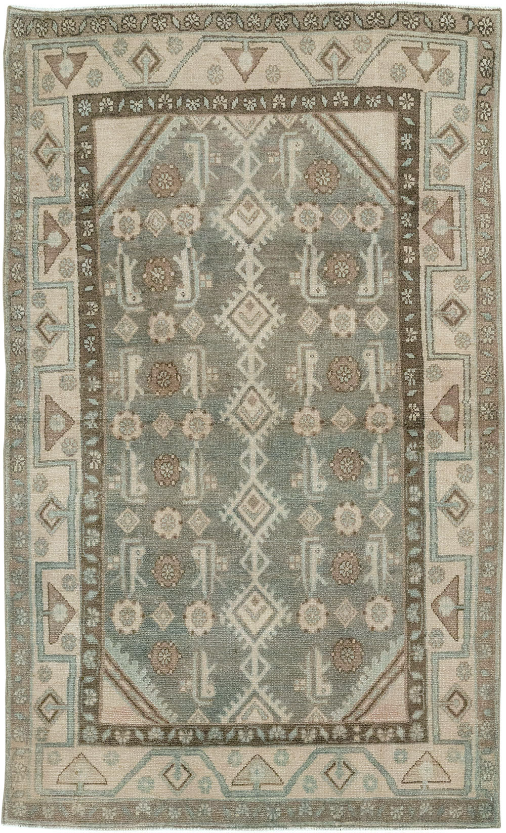 Vintage Persian Malayer Throw Rug, No.32819 - Gsblank