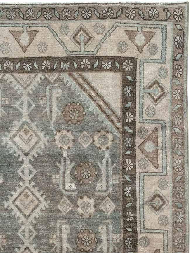 Vintage Persian Malayer Throw Rug, No.32819 - Gsblank