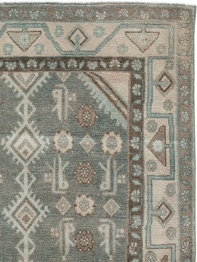 Vintage Persian Malayer Throw Rug, No.32819 - Gsblank