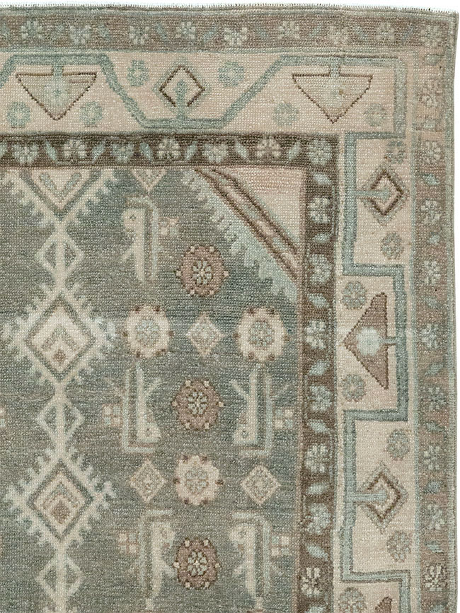 Vintage Persian Malayer Throw Rug, No.32819 - Gsblank