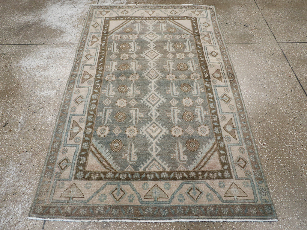 Vintage Persian Malayer Throw Rug, No.32819 - Gsblank