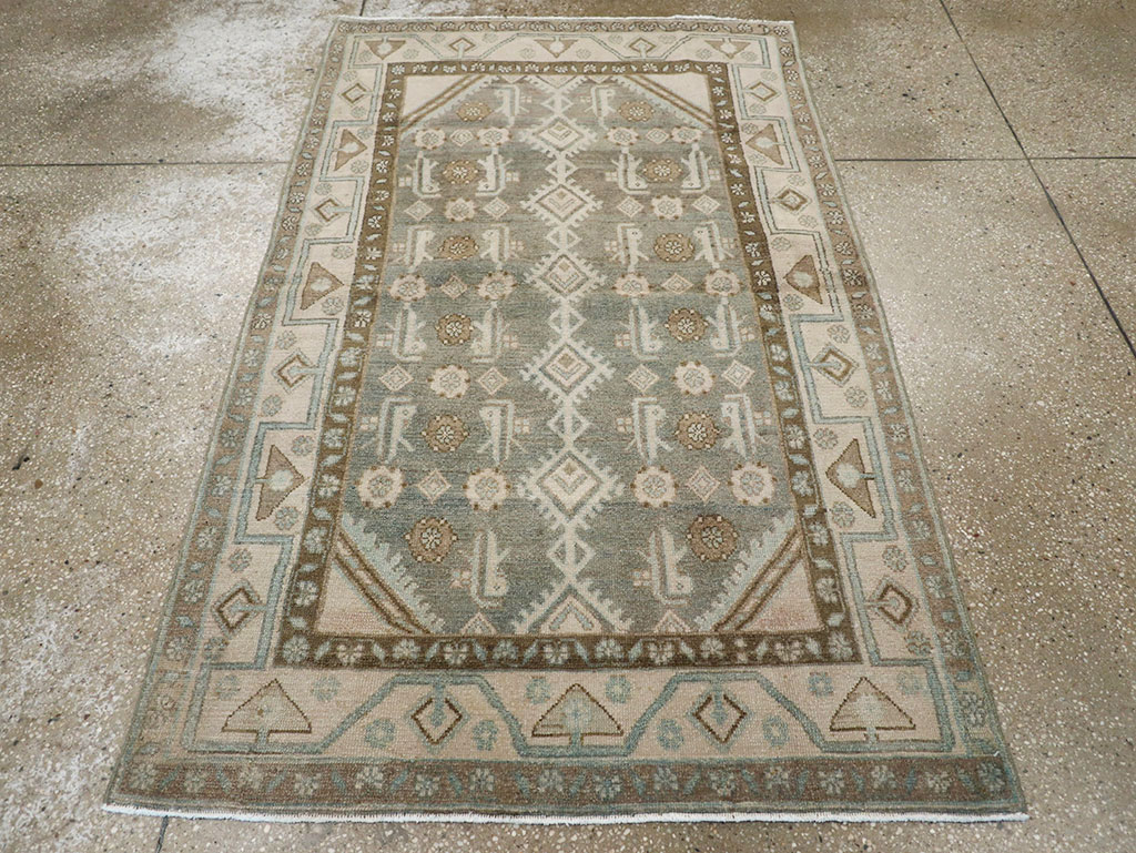 Vintage Persian Malayer Throw Rug, No.32819 - Gsblank