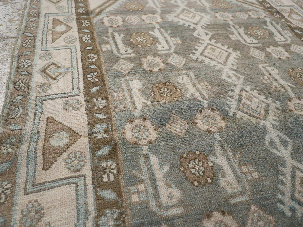 Vintage Persian Malayer Throw Rug, No.32819 - Gsblank