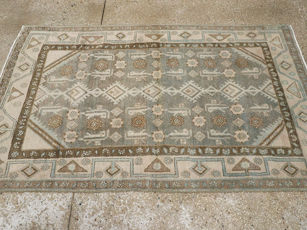 Vintage Persian Malayer Throw Rug, No.32819 - Gsblank