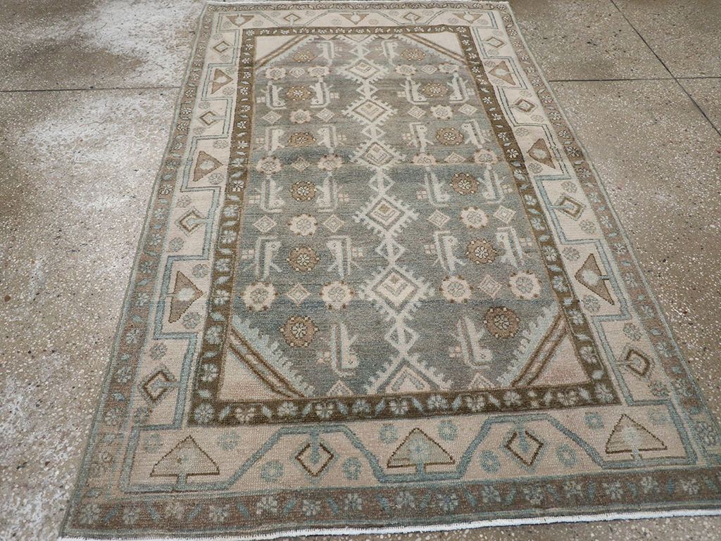 Vintage Persian Malayer Throw Rug, No.32819 - Gsblank