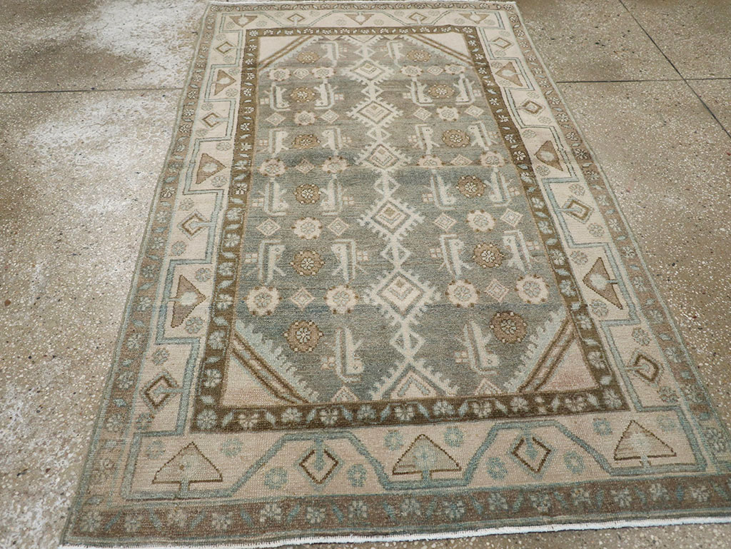 Vintage Persian Malayer Throw Rug, No.32819 - Gsblank