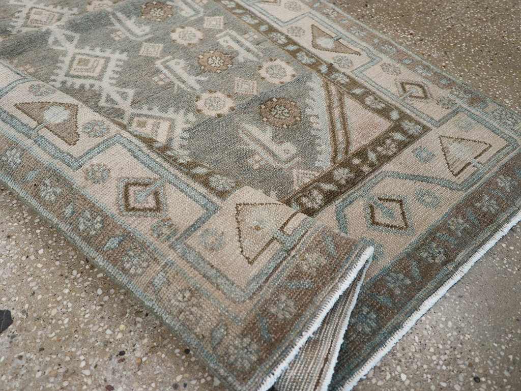 Vintage Persian Malayer Throw Rug, No.32819 - Gsblank