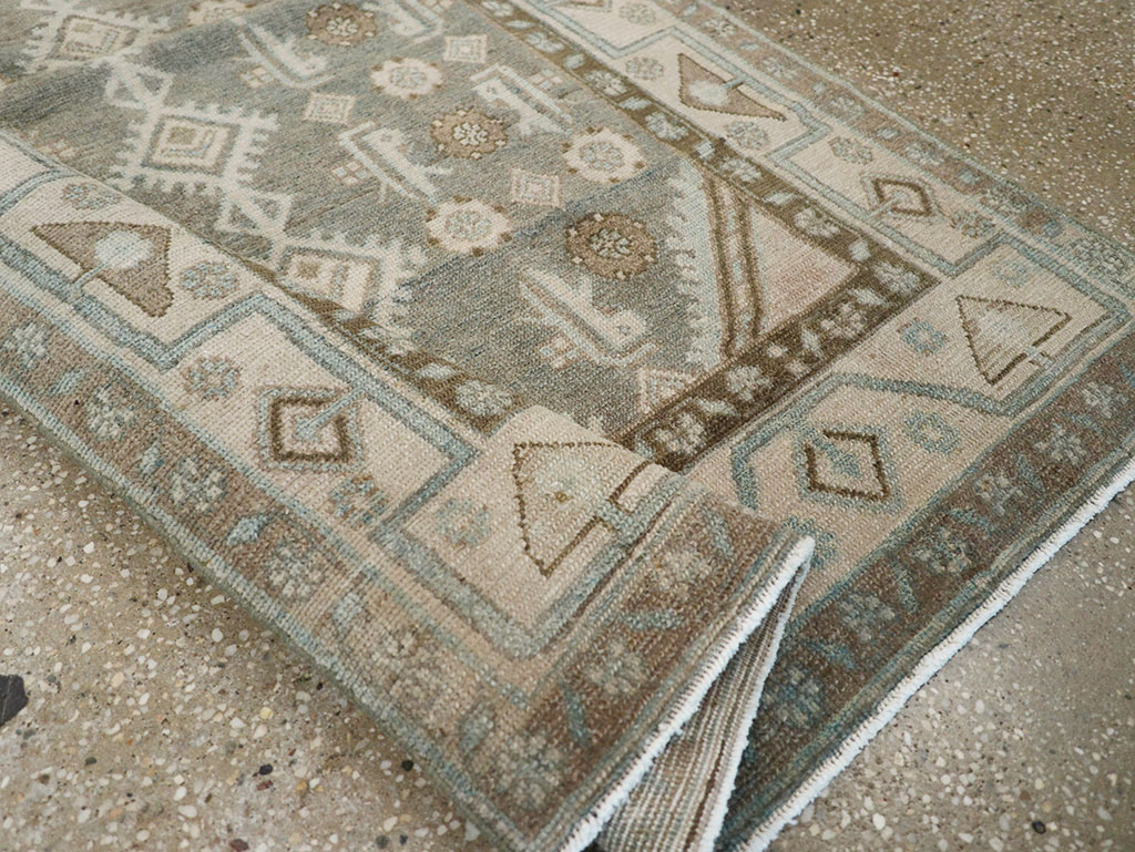 Vintage Persian Malayer Throw Rug, No.32819 - Gsblank